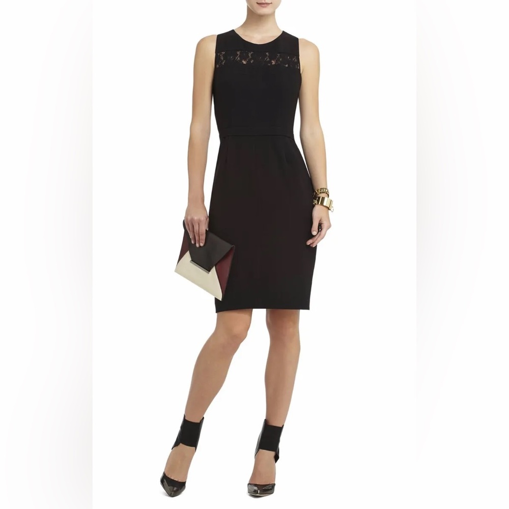BCBGMAXAZRIA ‘Violette’ Caged Back Sheath Dress - Size 8, Black - Used